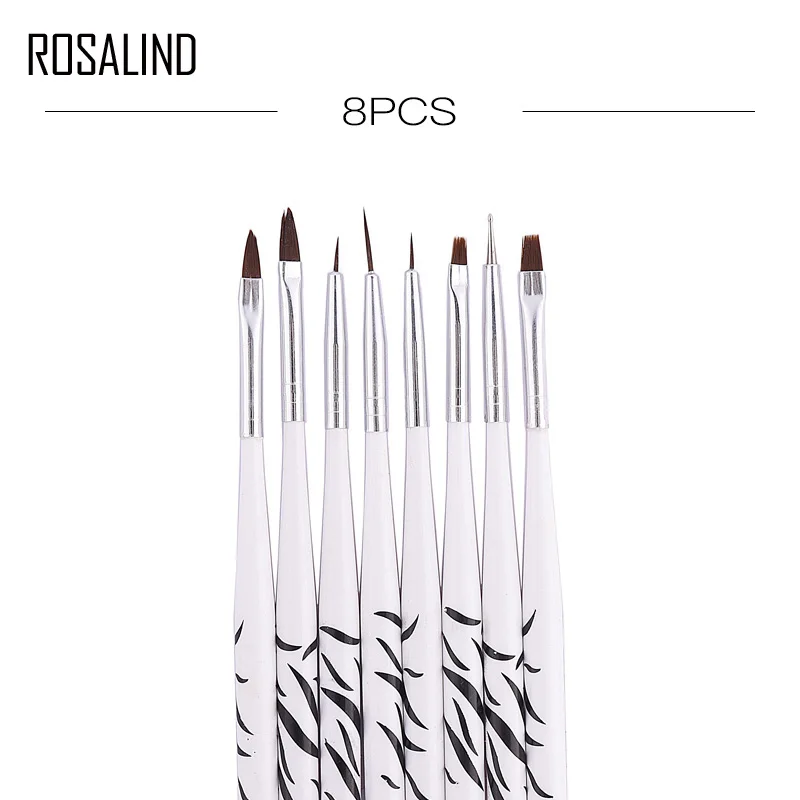 ROSALIND Кристалл воды ногтей кисточки для маникюра дизайн набор инструментов 3D гель