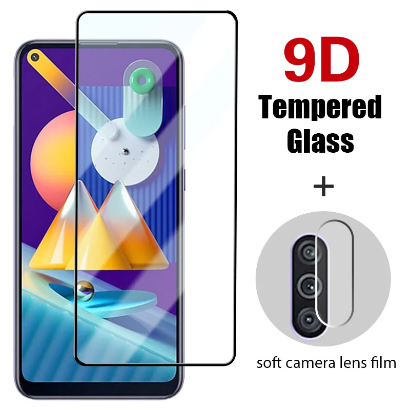 

2IN1 Tempered Glass For Samaung A51 A71 A21S A31 A41 A01 A11 A2 5G Camera screen Protector for galaxy A12 A21 A42 F41 A02s glass