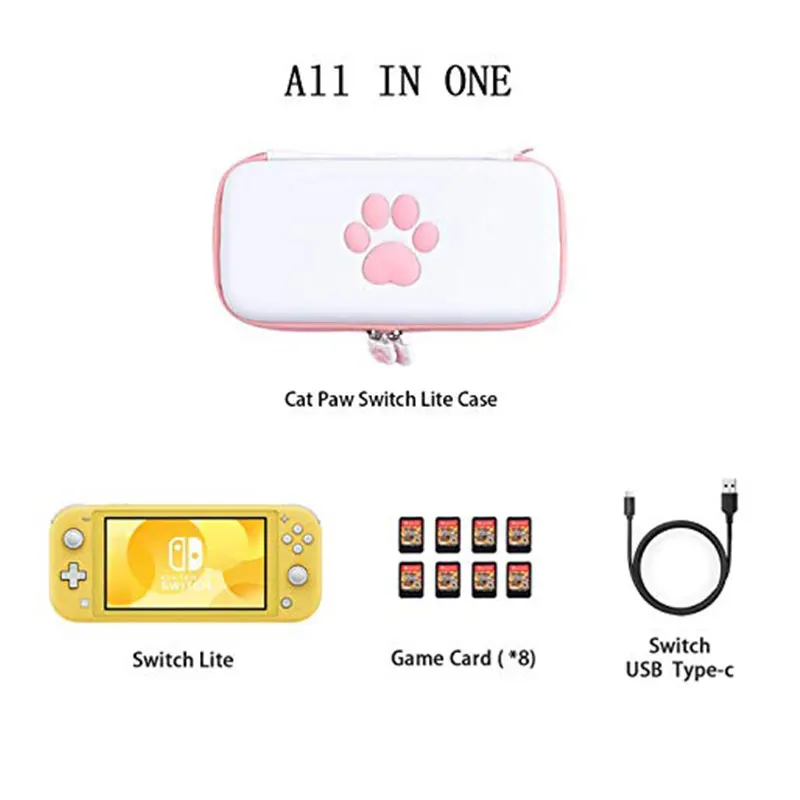 Милый чехол для переноски в виде лапы shand Switch Lite консоль дорожная сумка PU Жесткий