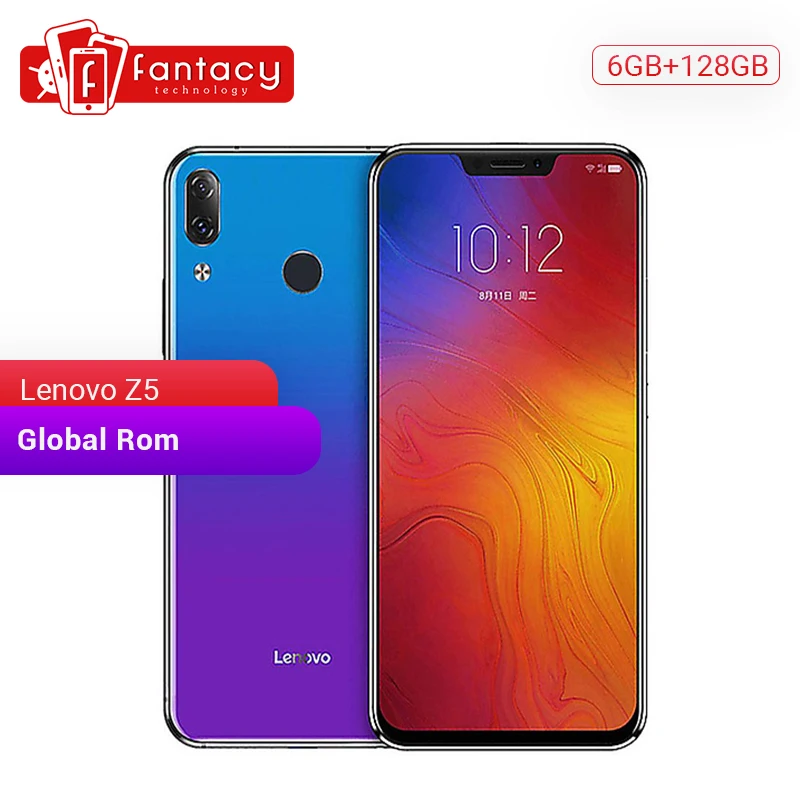 Lenovo Z5 с глобальной ПЗУ 6 ГБ 128 восьмиядерный смартфон Snapdragon 636 19:9 экран 2 дюймов Android