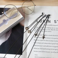 fashion metal pendant glasses hanging chains cross heart eyeglasses sunglasses spectacles metal holder cord lanyard necklace