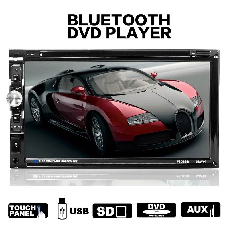 TOSPRA 6 95 &quotHD 2 DIN Авторадио мультимедийный плеер Android универсальный авто стерео