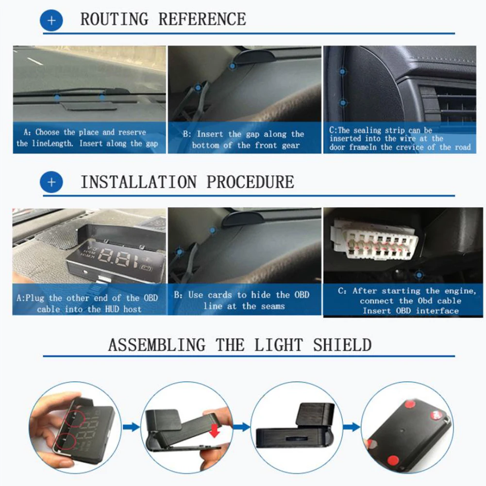 HUD OBD2 автомобильный коллиматорный Дисплей лобовое стекло проектор