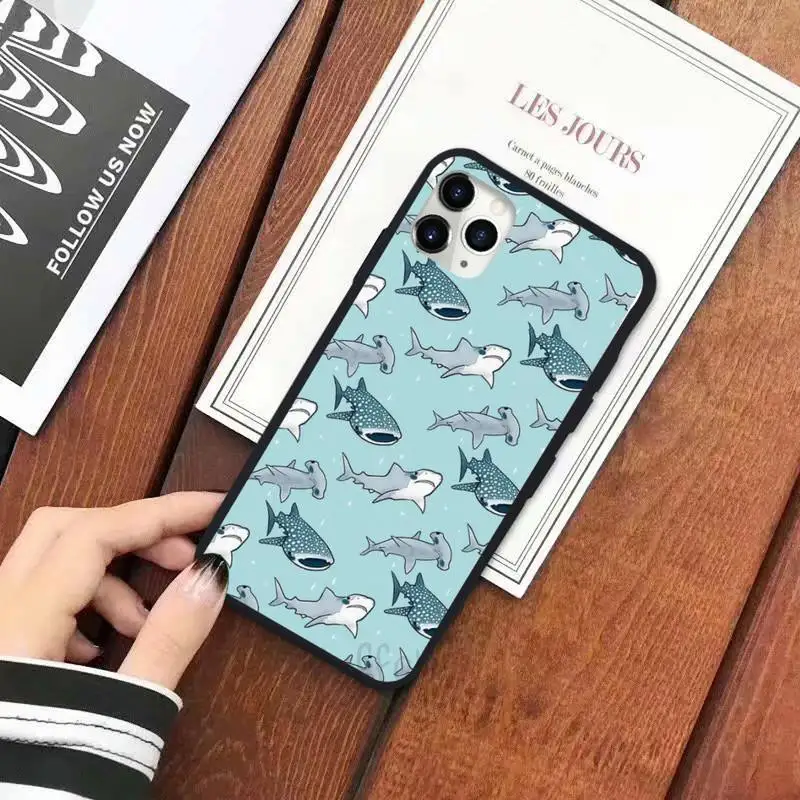 

Sharks cartoon horror animal Phone Case for iPhone 11 12 pro XS MAX 8 7 6 6S Plus X 5S SE 2020 XR