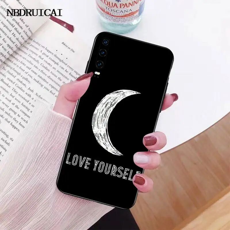 Мягкий Силиконовый ТПУ чехол PENGHUWAN с надписью Love Yourself для Huawei Honor 20 10 9 8 8x 8c 9x 7c 7a Lite