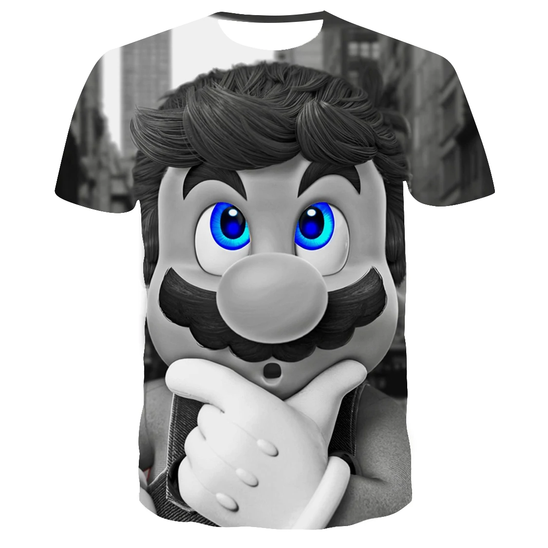 Футболка в стиле Харадзюку футболка классическом с изображением игры Супер