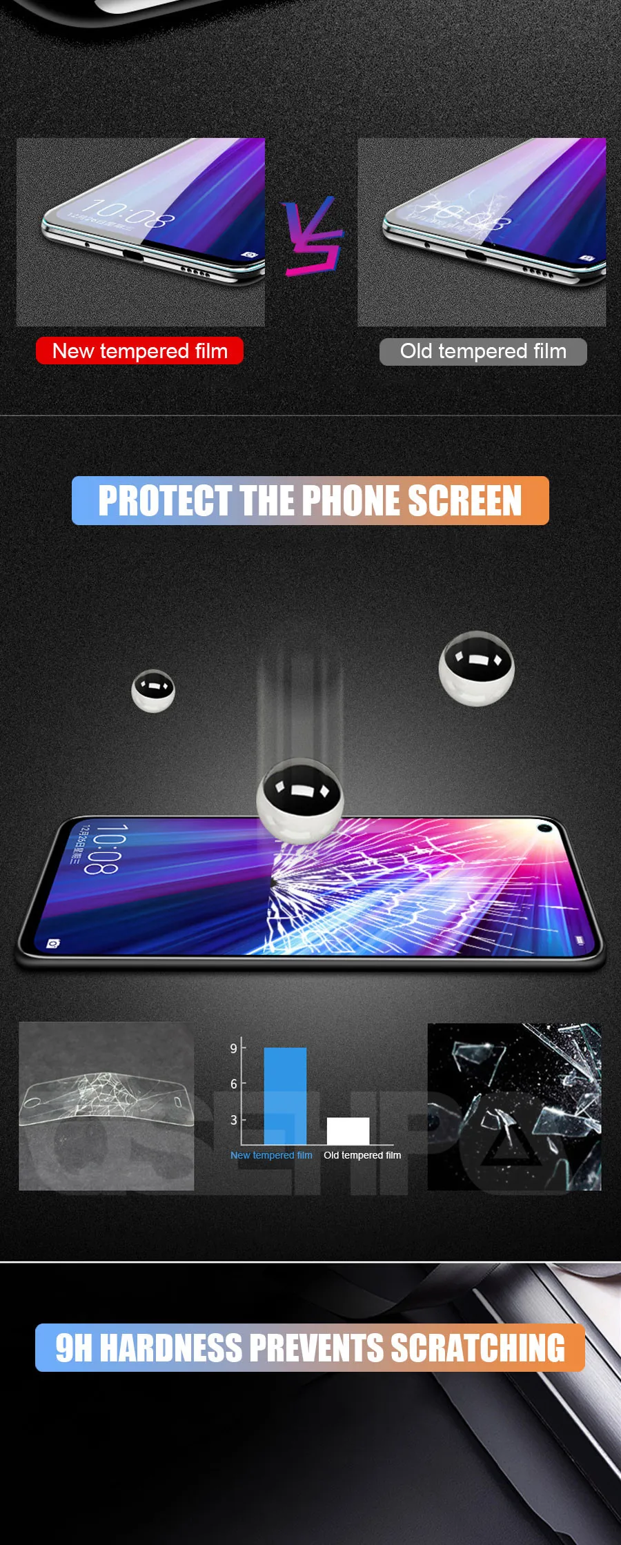 9H HD закаленное стекло для Honor 20 10 Lite V10 V20 8X Honor 9 8 Lite V9 Play Защитная пленка для экрана Защитный стеклянный чехол