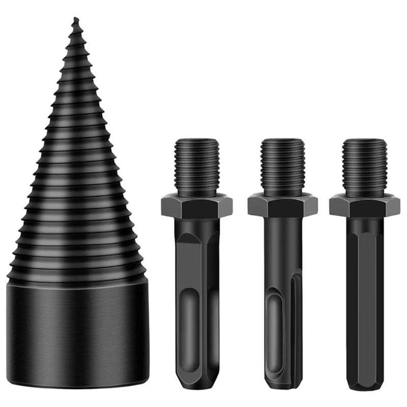 

Hexagonal Wood Splitting Impact Drill Bit High Hardness Firewood Log Splitter Removable Heavy Duty Drill Screw Cone Tool L93C