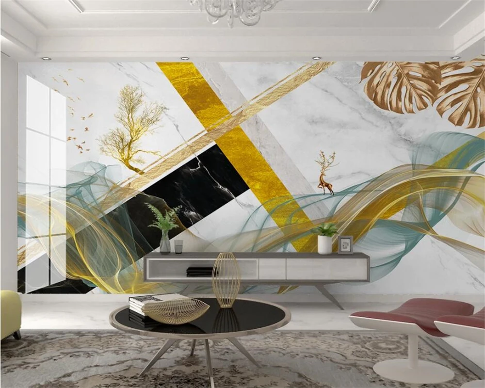 Beibehang Современная Новая китайская абстрактная линия чернила пейзаж фон