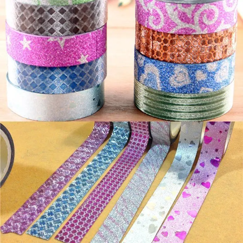 Креативная матовая Золотая Порошковая лента для рукоделия цветная вспышки и