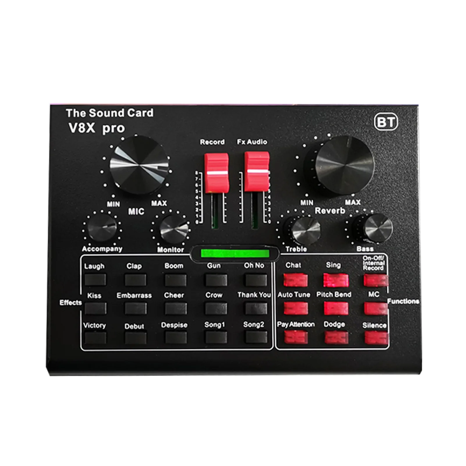 

Mixer Board Karaoke Singing Music Recording Voice Changer Compact Home Live Sound Card DSP Multiple Effects External