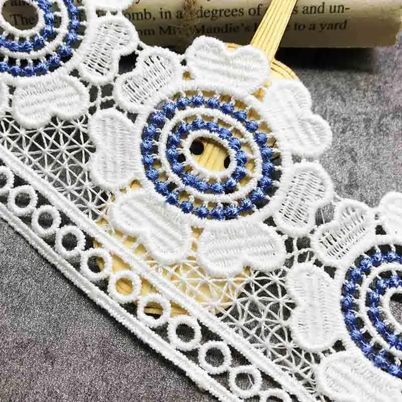 Круглый выдолбленный молочный шелк кружево DIY Вышивка ручная работа украшения