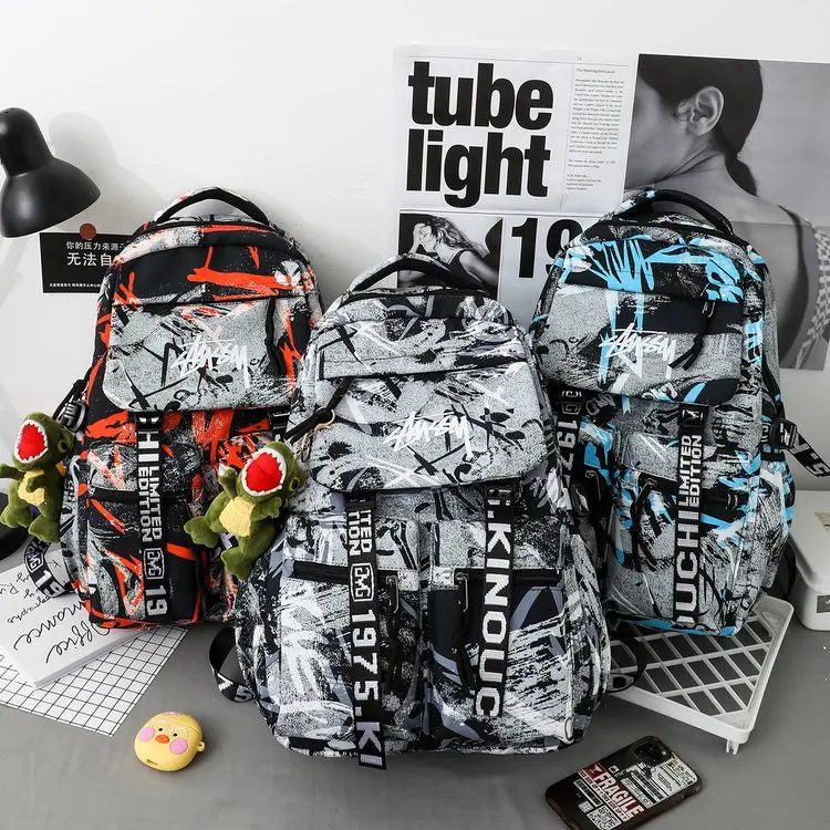 2021 New Backpack for Men and Women Good Quality Nylon Hip Hop High Street Fashion Fan Young people teenager student schoolbag