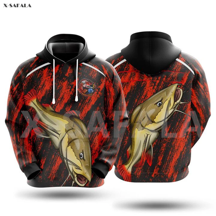 

Colorful Painting Fishing Red 3D Over Printed Hoodie Man F14 Women Unisex Outwear Zipper Pullover Sweatshirt Casual