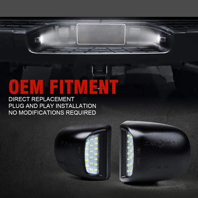 

2Pcs Chevy Silverado Light Avalanche BRIGHT SMD LED License Plate Lights Sierra LED License Plate Lights Escalade