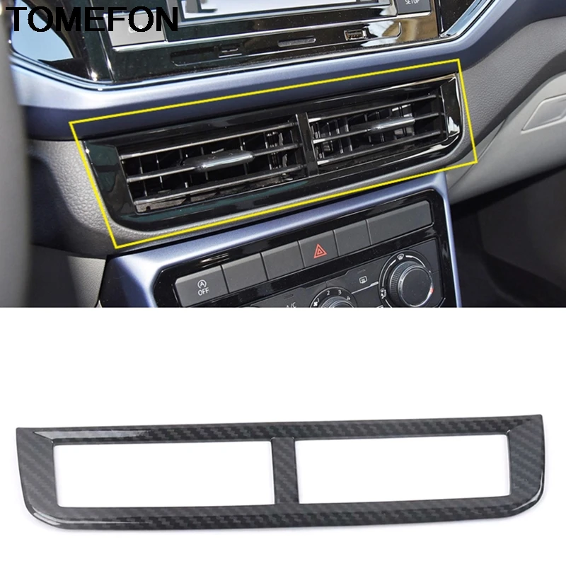 TOMEFON для Volkswagen T-Cross автомобильный Стайлинг Средний A/C вентиляционное отверстие Выход Панель крышка отделка рамка аксессуары для интерьера