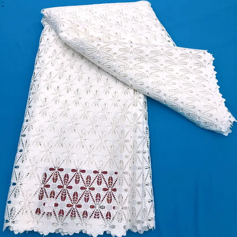 5 ярдов мягкое аккуратное вышитое гипюровое кружево белое водорастворимое