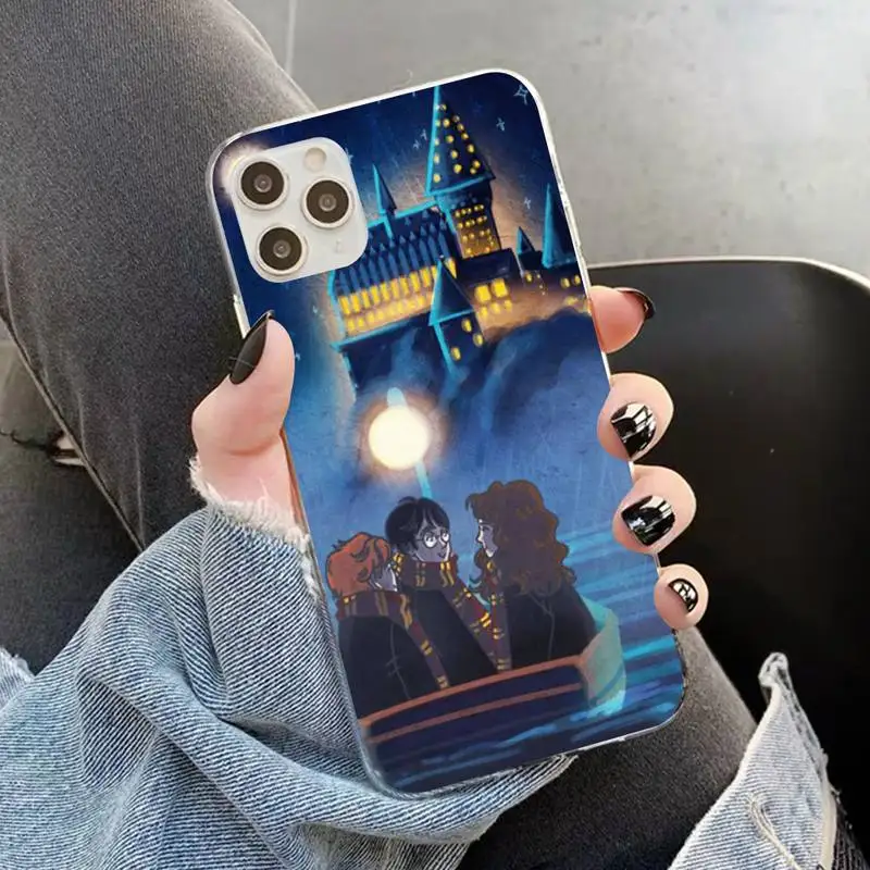 

YNDFCNB Hogwarts Phone Case for iPhone 11 12 pro XS MAX 8 7 6 6S Plus X 5S SE 2020 XR case