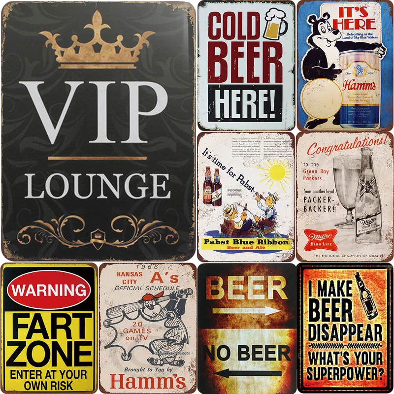 Жестяная подвесная тарелка серии холодного пива картины виниловые таблички с