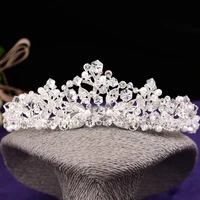 luxury high quality handmade rhinestone glass tiara crown wedding bridal hair accessories jewelry czc 2014