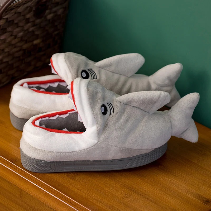 

Lovely Hamster Dinosaur Shark Plush Shoes Stuffed Soft Slipper Dolls Room Indoor Winter Floor Shoes