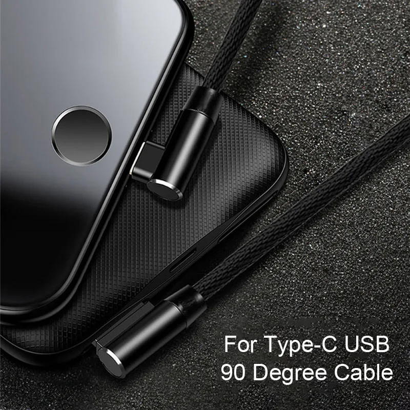 Кабель usb type C для samsung S10 S9 S8 Быстрая зарядка type-C кабель для зарядки мобильного телефона type-C кабель для Xiaomi mi 9 8 красный mi note 7 - Цвет: Black