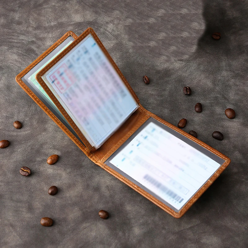 Ультратонкий держатель водительских прав из натуральной воловьей кожи чехлы для