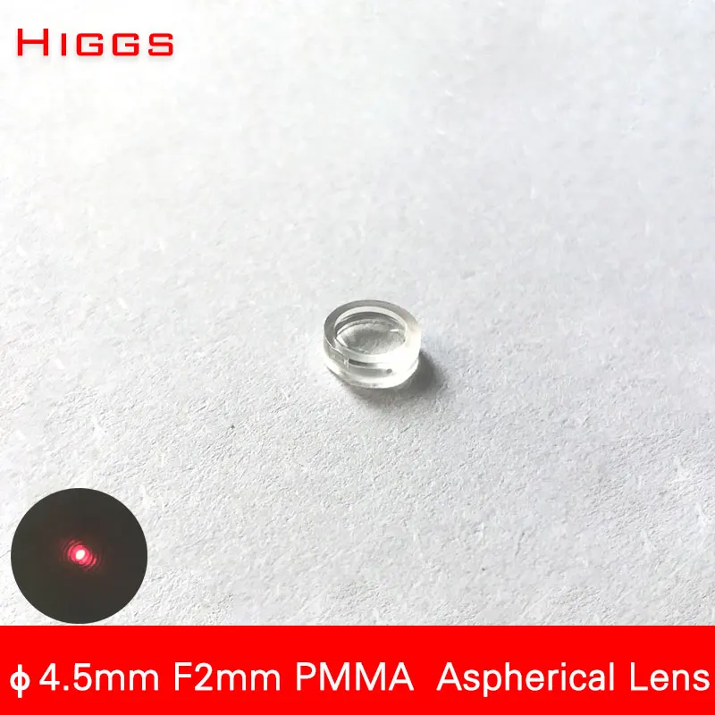 Акриловые асферические линзы PMMA, диаметр 4,5 мм, Длина фокуса 2 мм ...