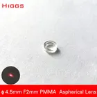 Акриловые асферические линзы PMMA, диаметр 4,5 мм, Длина фокуса 2 мм, аксессуары для лазерного модуля, фокусирующие линзы, Настраиваемые