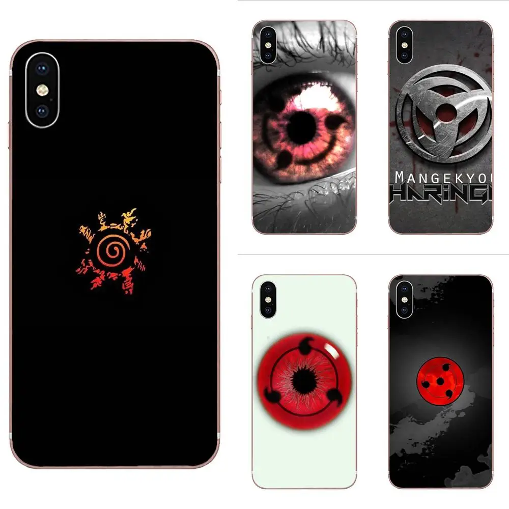 Мягкие силиконовые прозрачные чехлы из ТПУ Sharingan Naruto для Apple iPhone 4 4S 5 5C 5S SE 6 6S 7 8 Plus X