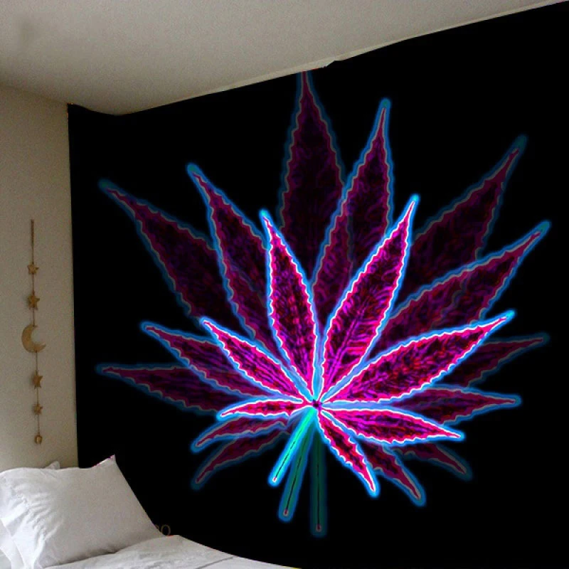 

3D Print Art Wall Cloth Bohemia Maple Leaf Wall Hanging Fashion Tapestry Polyester Dorm Tapestries Durable Home Decoration