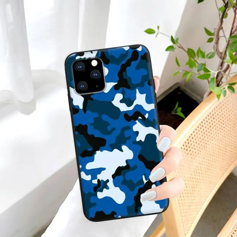 Camouflage Pattern Camo Military Black Silicone Phone Case For IPhone 12 11 Pro Max Xs X Xr 7 8 6 6s Plus 5 5s Se 2020 Cover