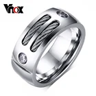 Vnox Для мужчин кольцо Нержавеющая сталь панк-рок кольцо с Провода Цирконий партия изделия США Размеры