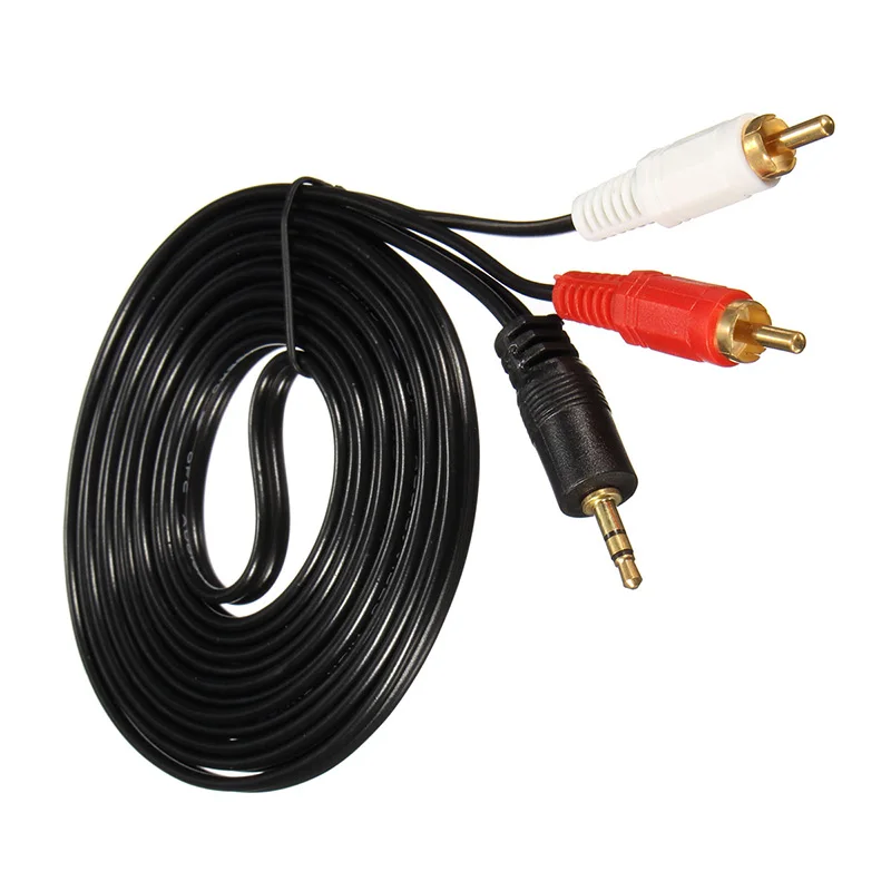 Кабель RCA SUOZUN аудиокабель 2RCA 3 5 разъем мм AUX кабель 1 м 2 для диджеев усилителей