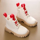 Детские ботинки, Модные Кожаные Ботинки Martin для девочек, водонепроницаемые Нескользящие новые ботинки для маленькой принцессы, Классическая Детская обувь на шнуровке