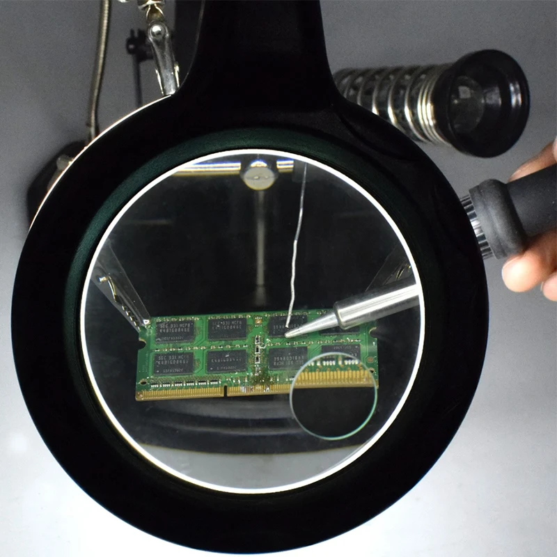 2.5X(6D)/4X(12D) 16 Smd светодиодов nifier пайка ручной работы Настольный nifying стекло