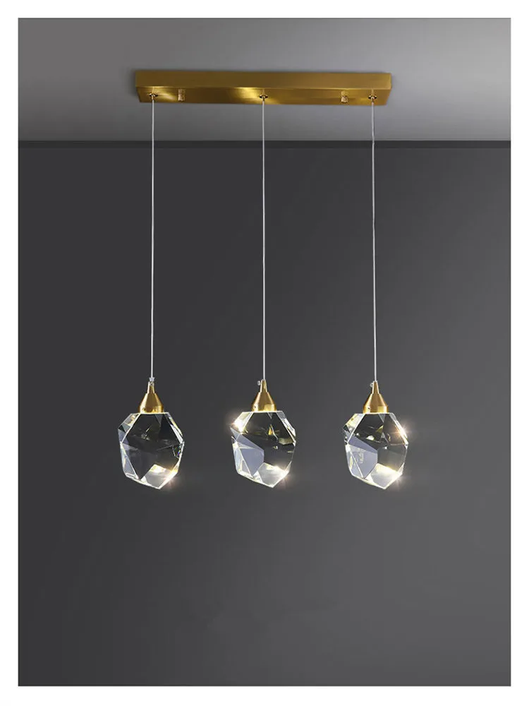 Подвесная хрустальная лампа для столовой освещение ресторана медная K9 Роскошная