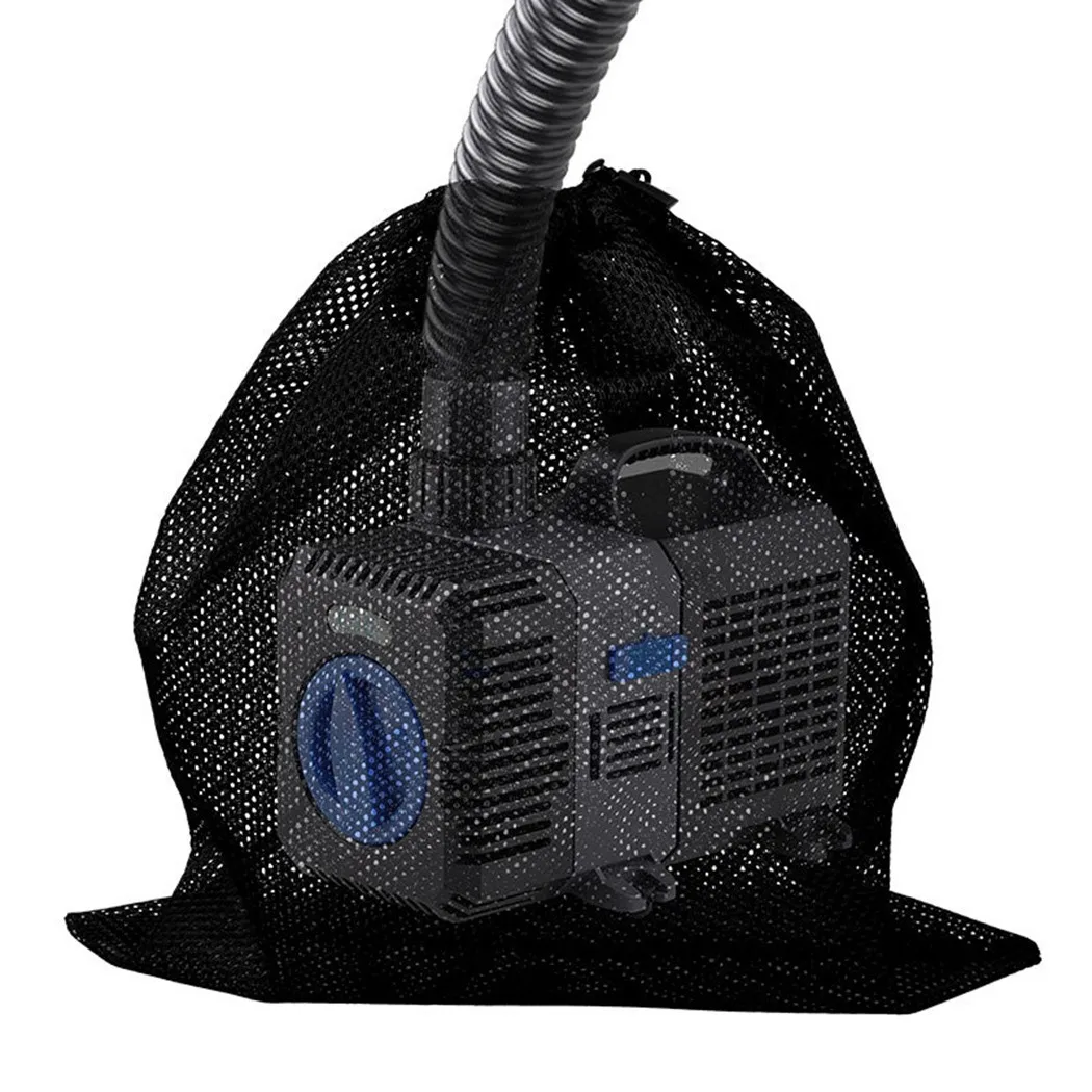 

Black Water Pump Filter Nets Drawstring Durable Filter Bag Mesh Net Pond