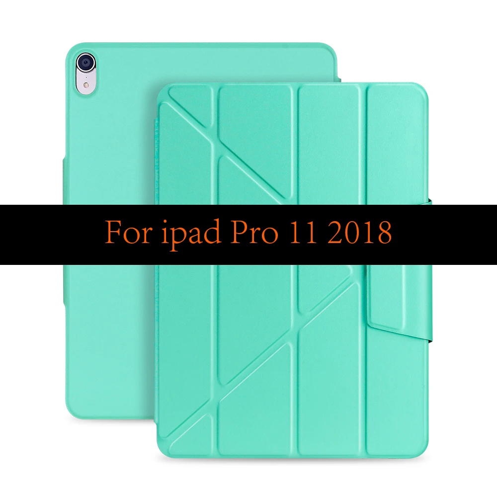 Для ipad Pro 11 12,9 чехол, умный чехол для ipad Pro 11 чехол на магните из искусственной кожи противоударный чехол для ipad Pro 12,9 дюйма Чехол - Цвет: Green For Pro 11
