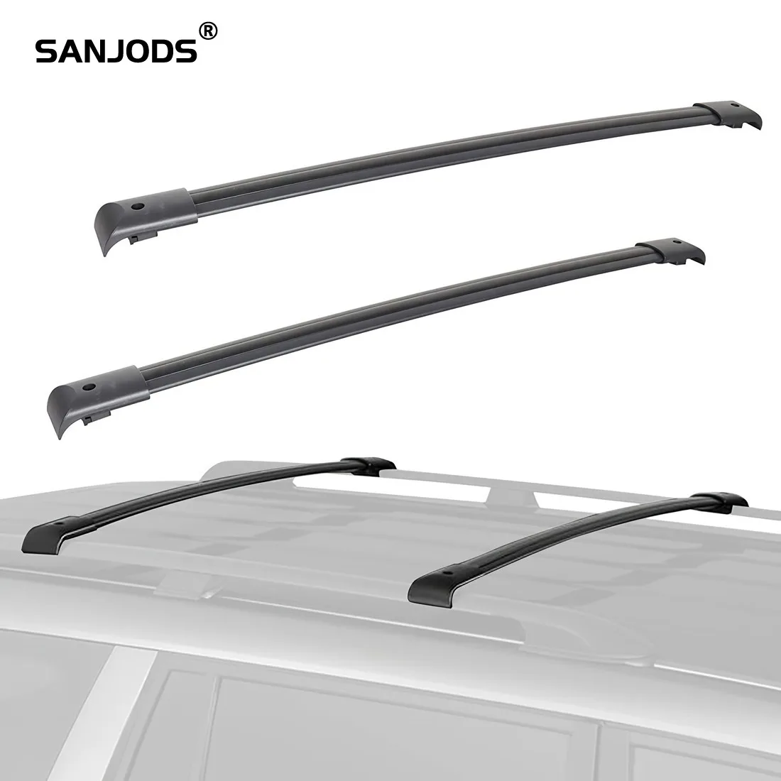 SANJODS Car Roof Rack Replacement For Honda Pilot 2003 2004 2005 2006 2007 2008 Bolt-On Top Rail Rack Cross Bar Luggage Carrier