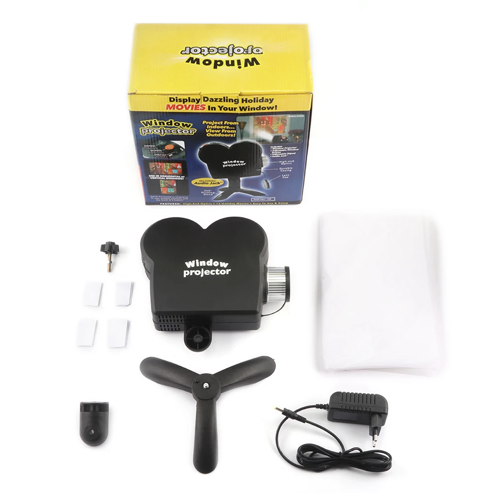 

Christmas Halloween Projector 12 Movies Halloween Party Christmas Santa Claus Holographic Projection Lamp Window Movie Projector