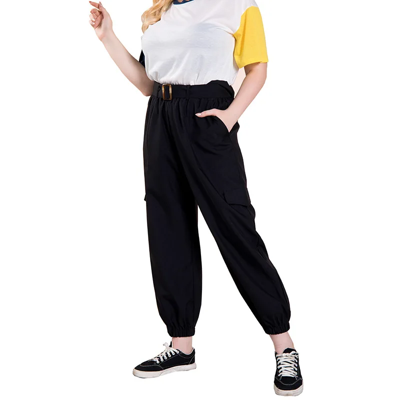 Женские Новые весенне-осенние брюки размера плюс длинные брюки-карандаши для