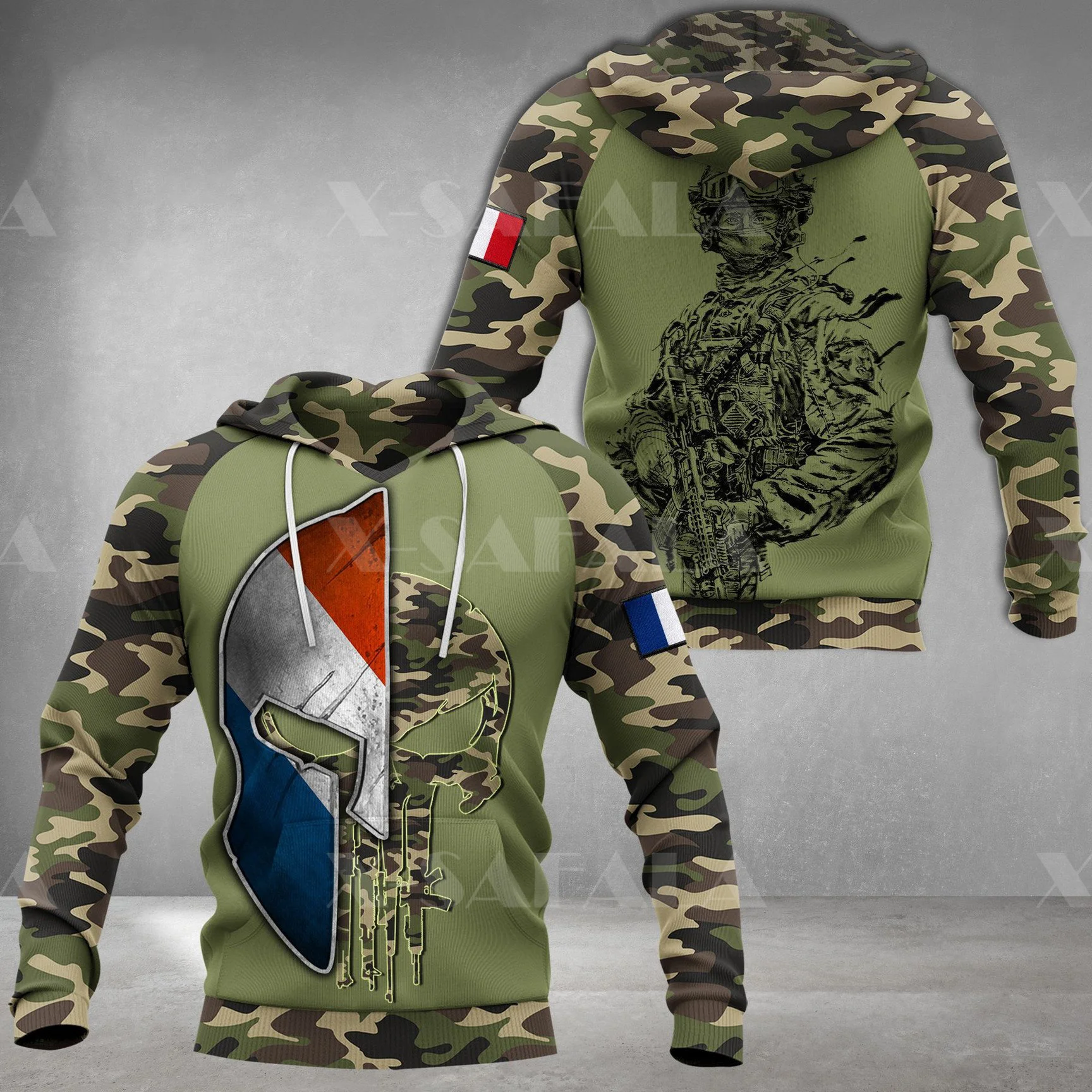 

France Soldier-ARMY-VETERAN Country 3D Print Hoodie Spring Autumn Man Women Harajuku Outwear Hooded Pullover Tracksuits Casual-5