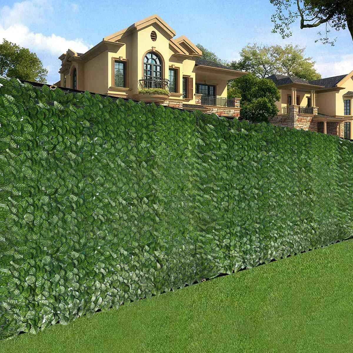 

3 size Artificial Ivy Leaf Fence Rolls Simulation leaf fence net Green Garden Privacy Hedge Screen balcony Fence Home Decor