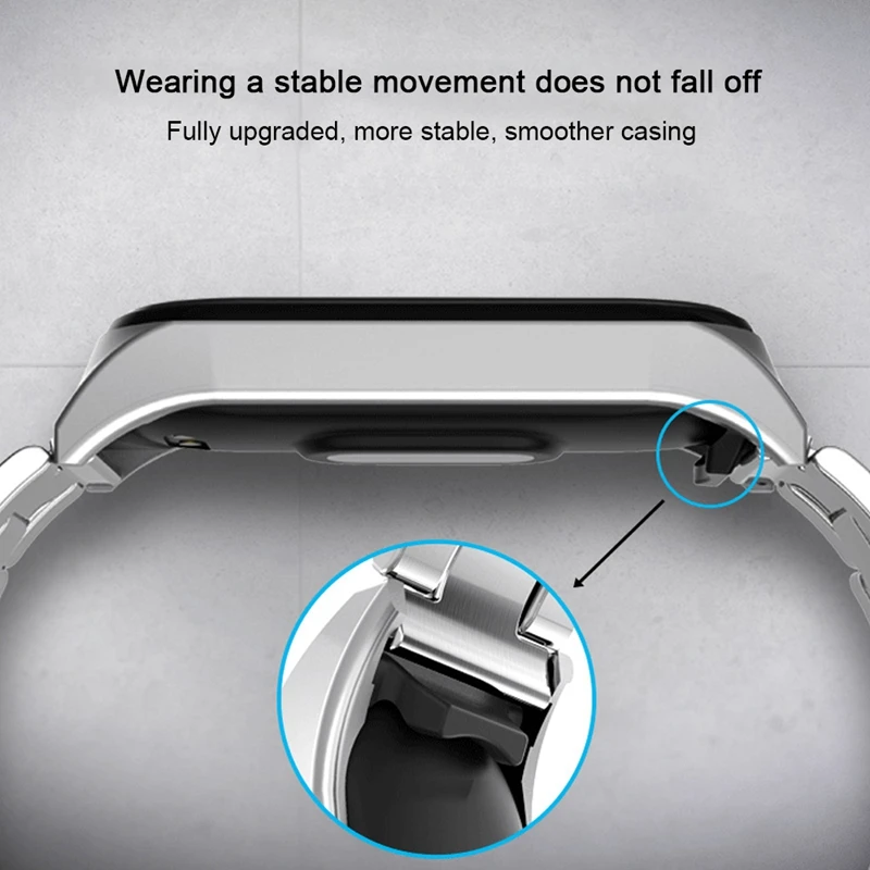 Браслет mi Band 3, 4, ремешок из розового золота, Безвинтовой браслет из нержавеющей стали, ремешок, браслет mi Band 3 Pulseira для Xiaomi mi, ремешок 3, браслет 4