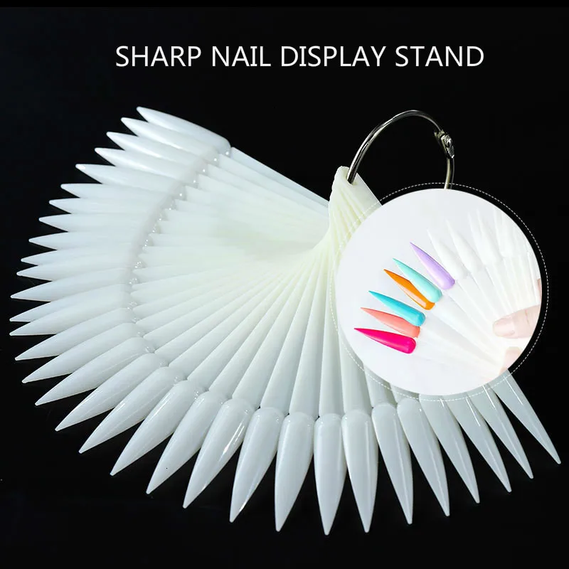 50 шт./лот 5 стилей Поддельные ногти Советы веерообразная цветовая палитра карты