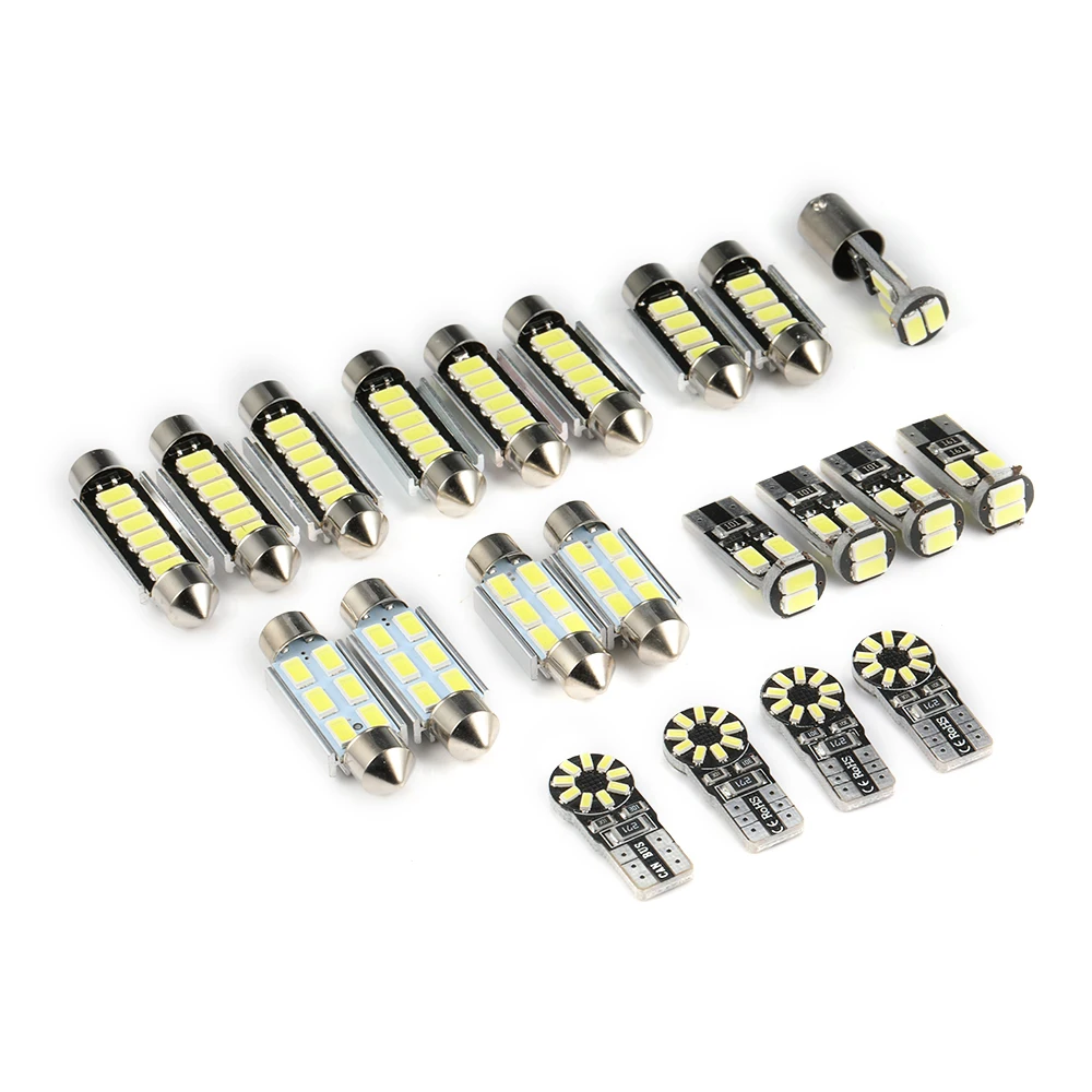 

23 шт. светодиодный T10 автомобильный светильник Светодиодная гирлянда для внутреннего купола багажник дверь номерные знаки для мотоциклов л...