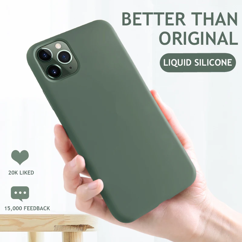 Небесно-голубой Силиконовый Жидкий чехол для телефона для iPhone 6 6S 7 8 Plus 5 5S SE 4 4S мягкий чехол для iPhone X XR 11 Pro XS Max чехол для девочек и мужчин - Цвет: Небесно-голубой
