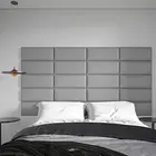 Противоударное изголовье кровати, современный декор для спальни, Самоклеящиеся 3D обои, украшения для передних панелей