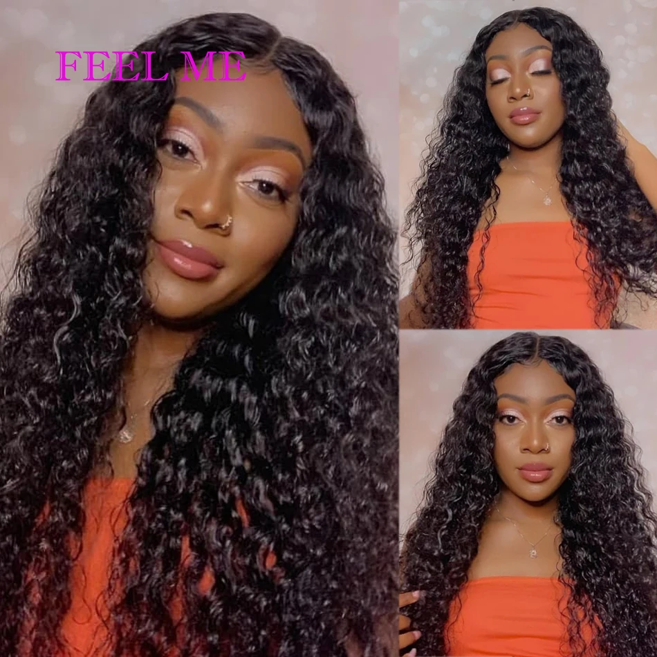 

FEEL ME Brazilian Curly Hair Bundles Kinky Curly Human Hair Bundles Non-Remy Hair Weave Extensions Can Buy 1/3/4 Bundles